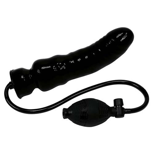 xxl black inflatable anal butt plug with hand pump